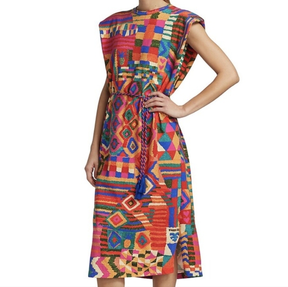 Colorful Geometric Pattern Dress - Picture 2 of 10